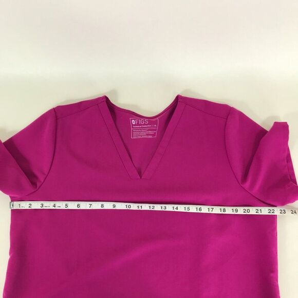 FIGS Casma Three-Pocket Scrub Top Women's XL Fuchsia Uniform Healthcare Medical - Picture 7 of 11
